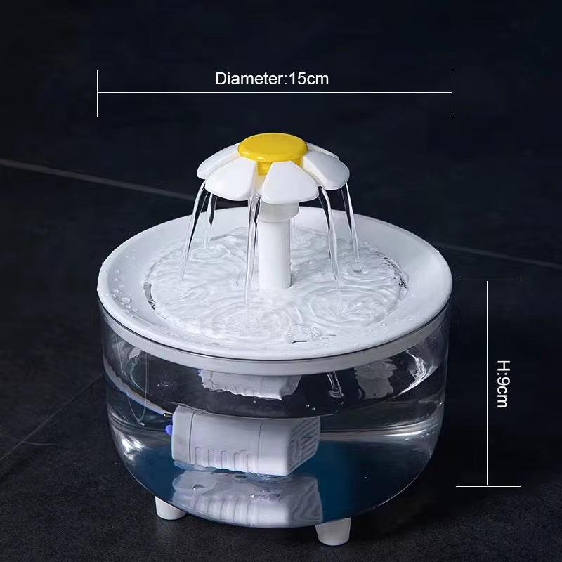 Automatic Pet Water Fountain with USB Electric Filter - 1200ml Silent Cat Drinking Bowl and Recirculating Water Dispenser