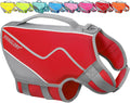 High-Visibility Red Neoprene Dog Life Vest - Adjustable, Comfortable & Safe for Swimming Adventures with Leash Ring & Handle