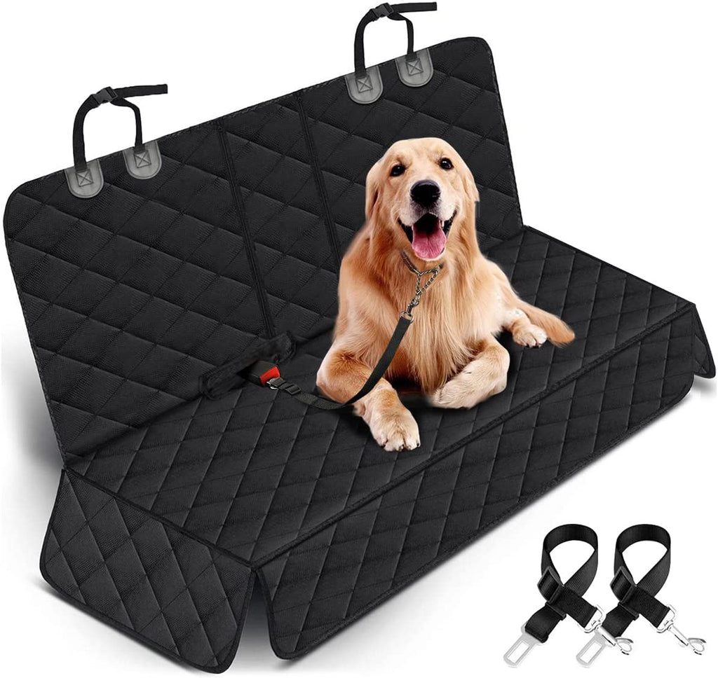 Premium Waterproof Dog Car Seat Cover - Durable Back Seat Protector for Cars, SUVs & Trucks (53" Width) - Fits Middle Armrest - Black