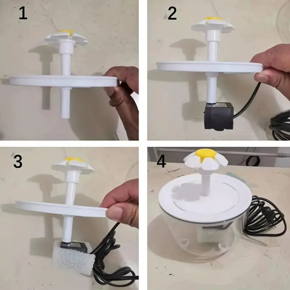 Automatic Pet Water Fountain with USB Electric Filter - 1200ml Silent Cat Drinking Bowl and Recirculating Water Dispenser