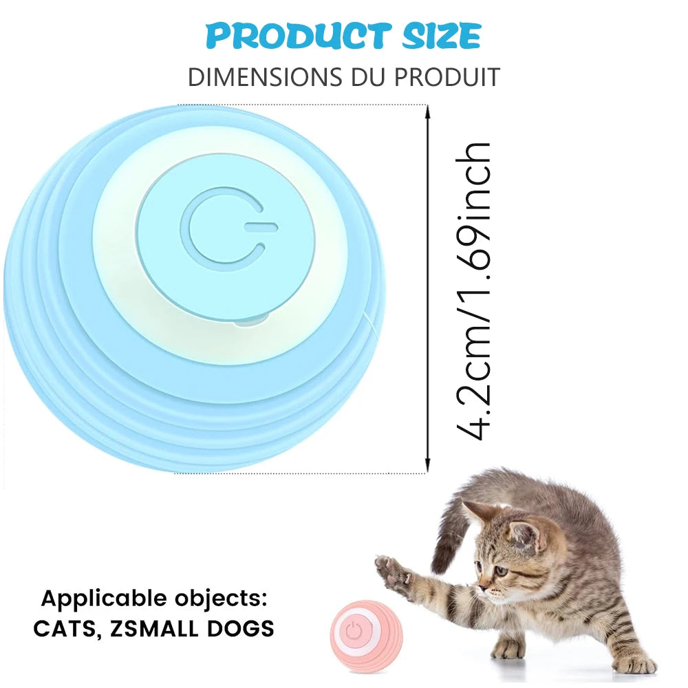 Interactive Electric Rolling Ball for Cats - Intelligent Rotating Toy and Game Accessory