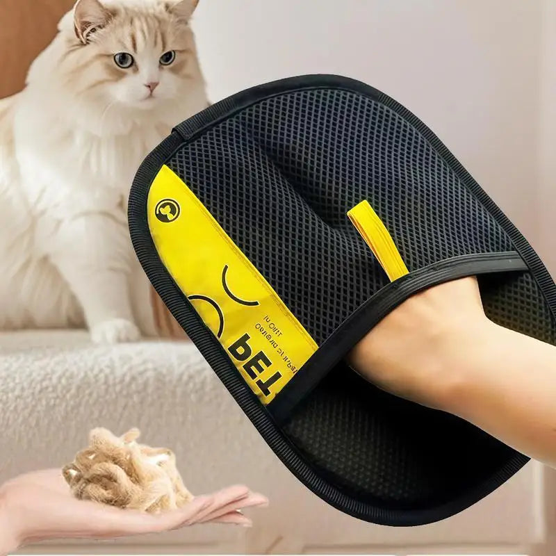 Revolutionary Pet Hair Remover Gloves - Effortless Grooming for Cats and Dogs with 2-in-1 Lint Roller Brush - Eco-Friendly and Reusable!