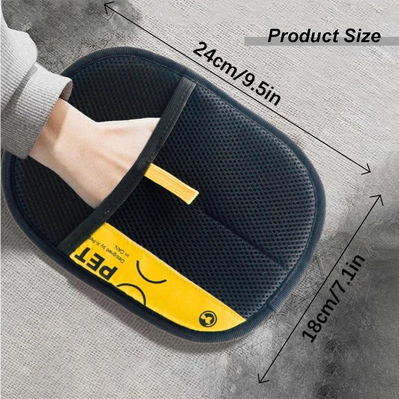 Revolutionary Pet Hair Remover Gloves - Effortless Grooming for Cats and Dogs with 2-in-1 Lint Roller Brush - Eco-Friendly and Reusable!