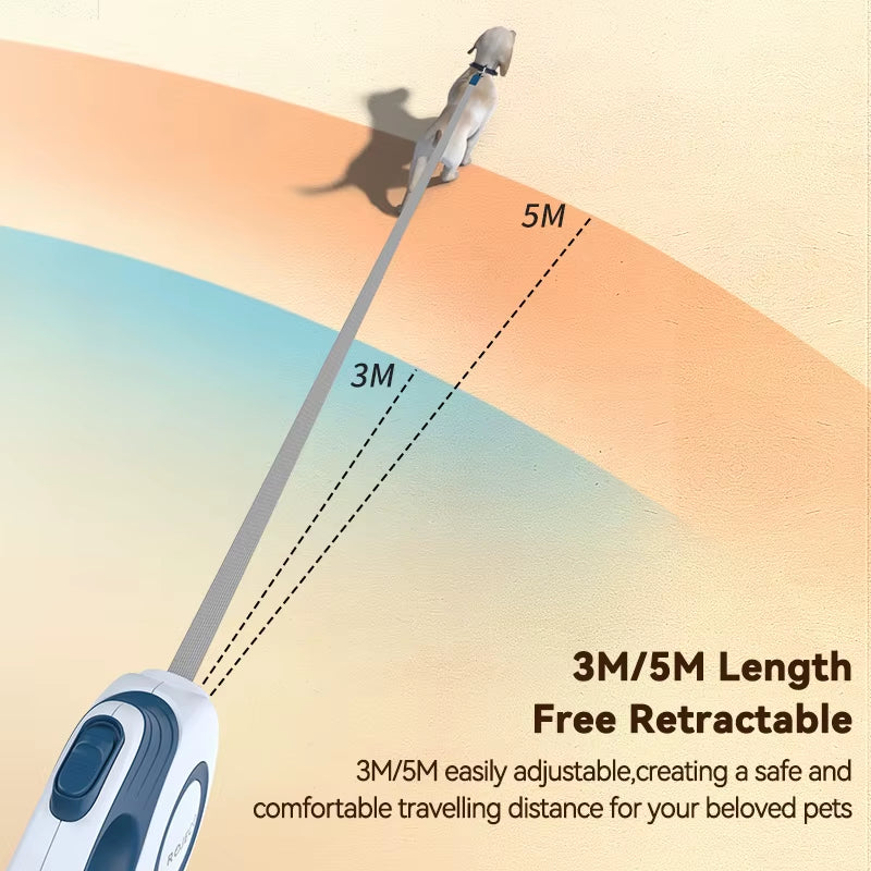 Automatic Retractable Dog Leash with 3M/5M Extendable Rope for Outdoor Use - Perfect for Small Dogs and Cats